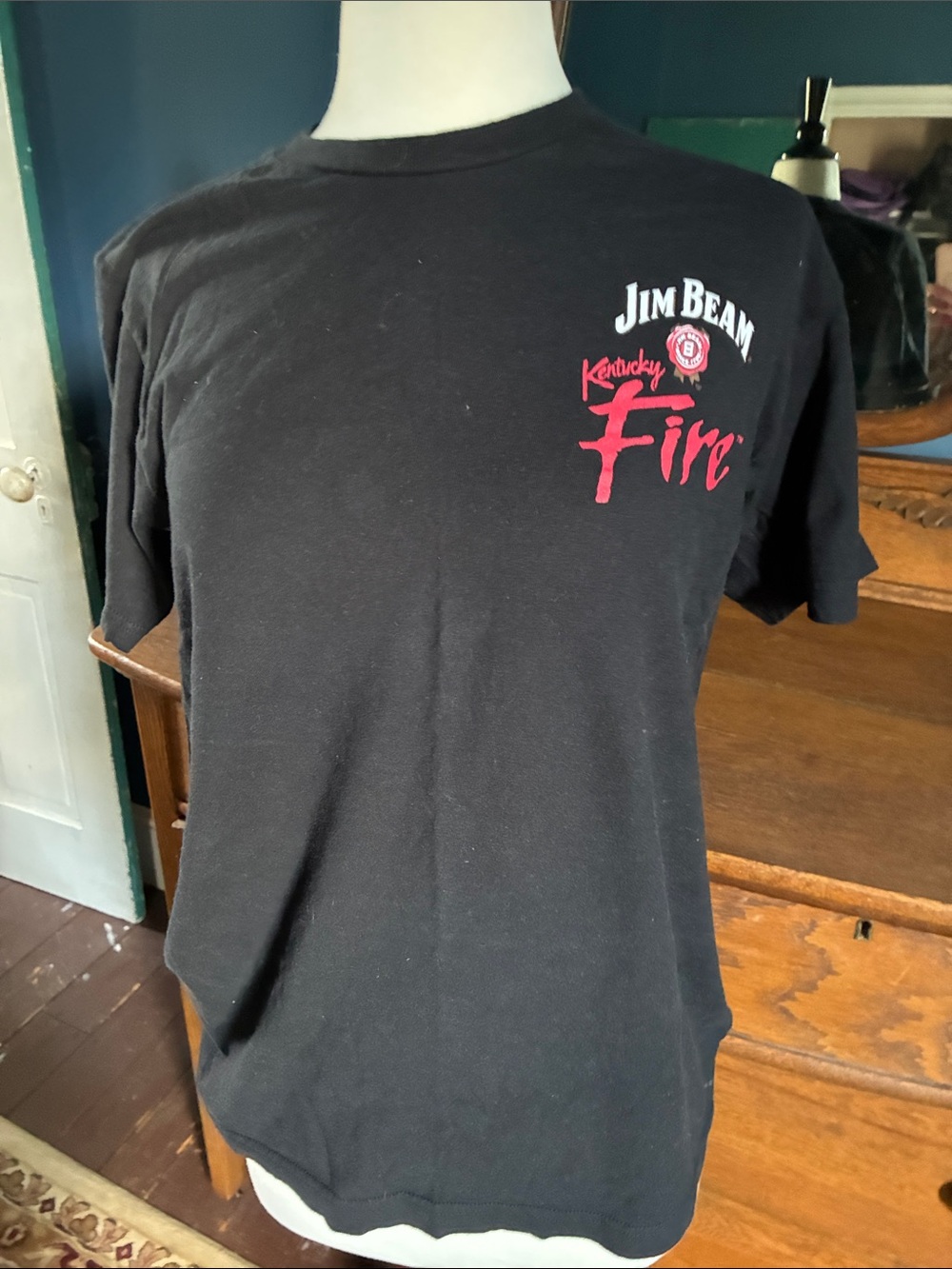 Jim Beam Kentucky Fire Black Short-Sleeve Men's Tee size M